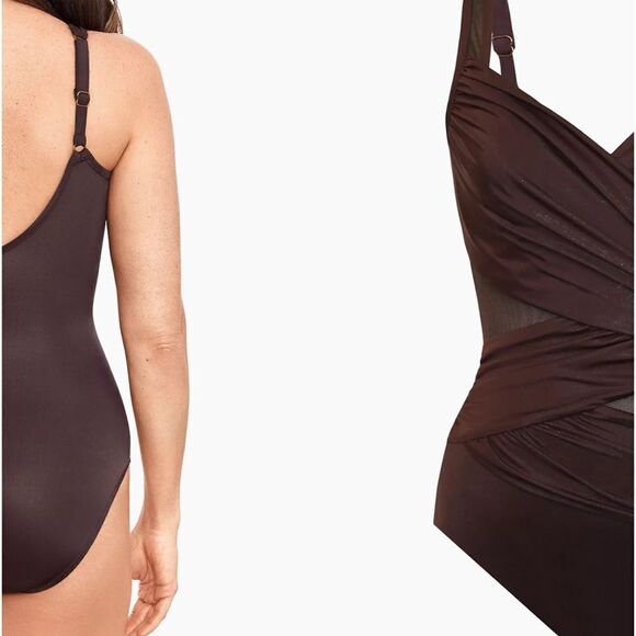 NWT Miraclesuit Swim Network One-Piece Swimsuit Sumatra LOOK 10 Pounds slimmer - Picture 6 of 13